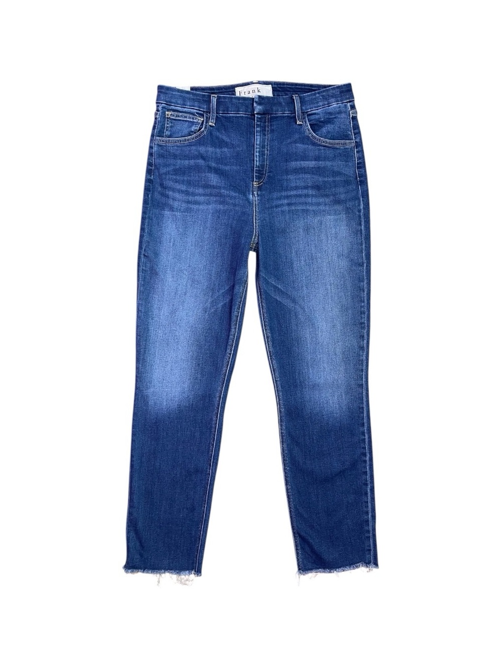 Frank & Eileen DERRY Jean Women's 31 Slim Straight Ankle Medium Blue Denim